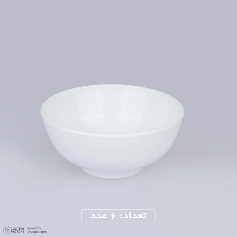 سرویس 7 پارچه آرکوپال دینو طرح دایره ورژن 7 شامل 1 کاسه بزرگ 7×19×19 سانتی‌متر وزن 375 گرم و 6 پیاله 6×11×11 سانتی‌متر وزن 230 گرم، مقاوم در برابر شوک حرارتی، مناسب شستشو با دست و ماشین ظرفشویی