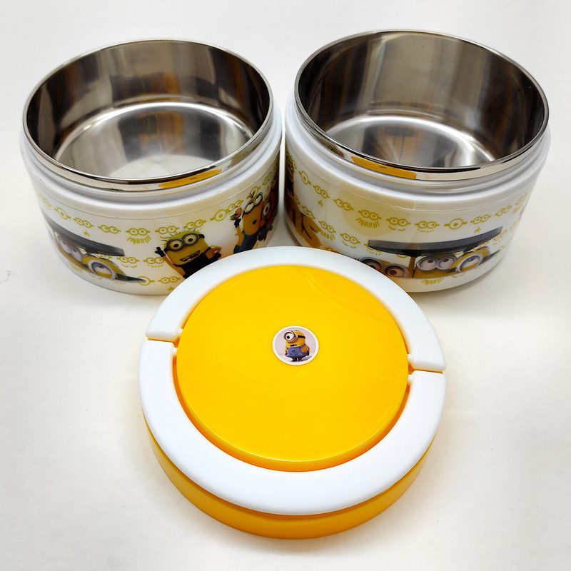 ظرف غذای 3 تکه کودک طرح مینیون کد ZM800-DT