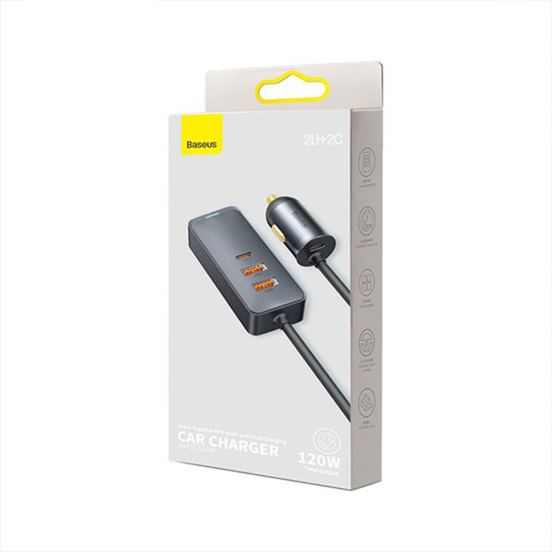شارژر فندکی 120 وات بیسوس مدل CCBX-120C2X