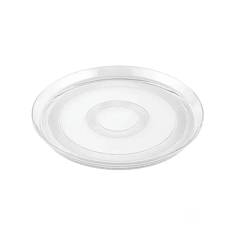 دیس گرد شیشه‌ای کد HS2436 با قابلیت شستشو در ماشین ظرفشویی و مقاومت در برابر شوک حرارتی با ابعاد 33×33×2.5 سانتی‌متر