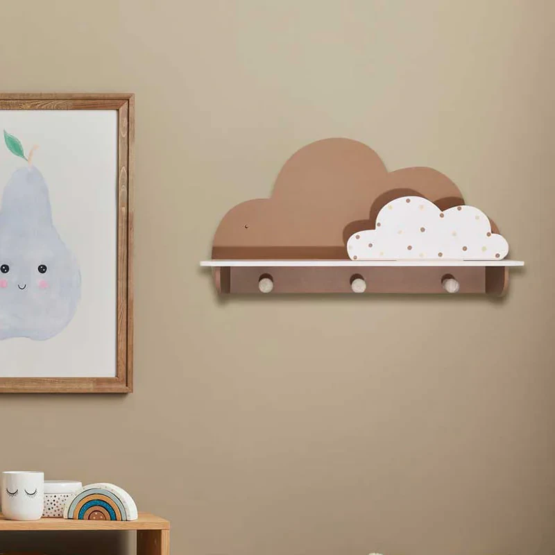 شلف دیواری اتاق کودک طرح ابر مدل MKids52-Light