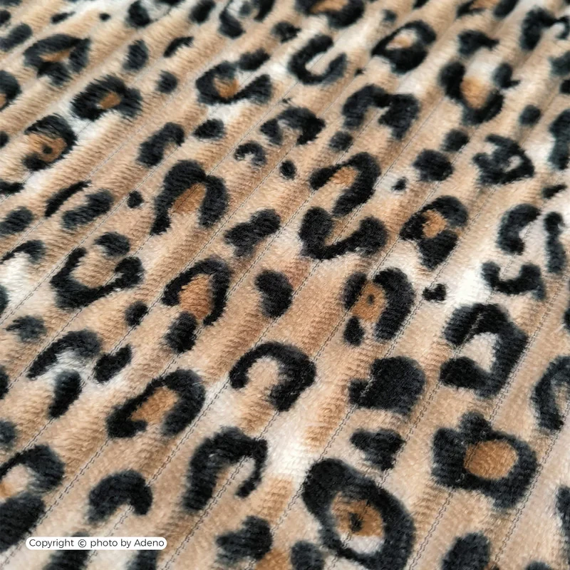 پتو مسافرتی 2 نفره آدنو مدل پلنگی کد PM02 سایز 240x200 سانتی‌متر