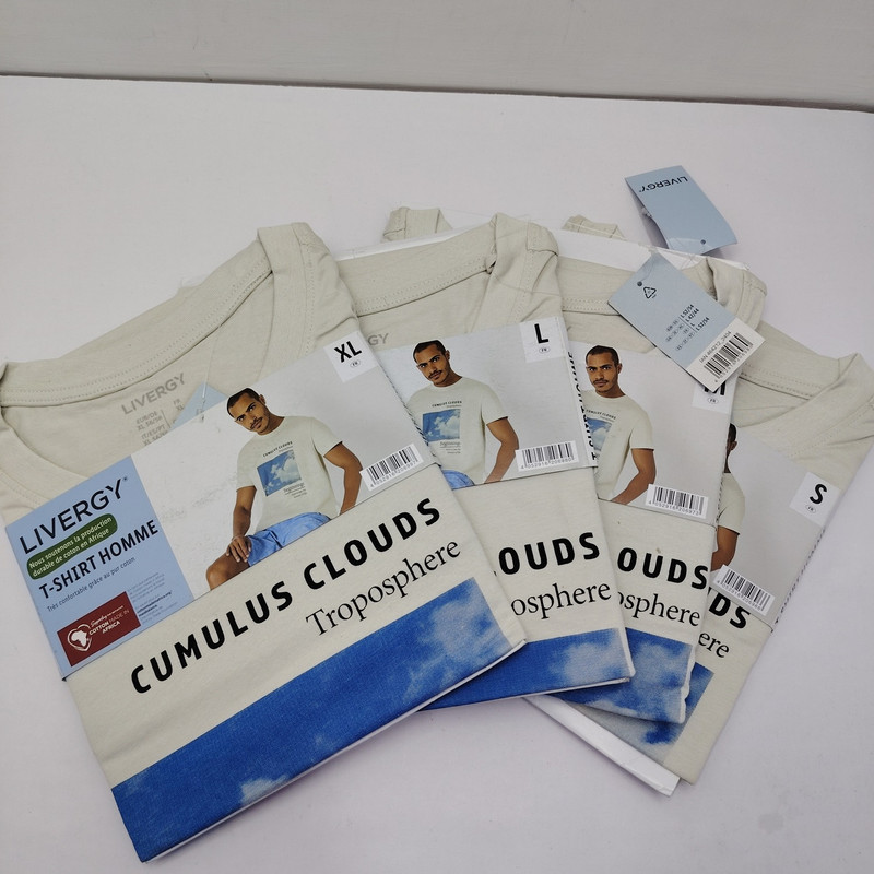 تی‌شرت آستین کوتاه مردانه لیورجی مدل Clouds2026