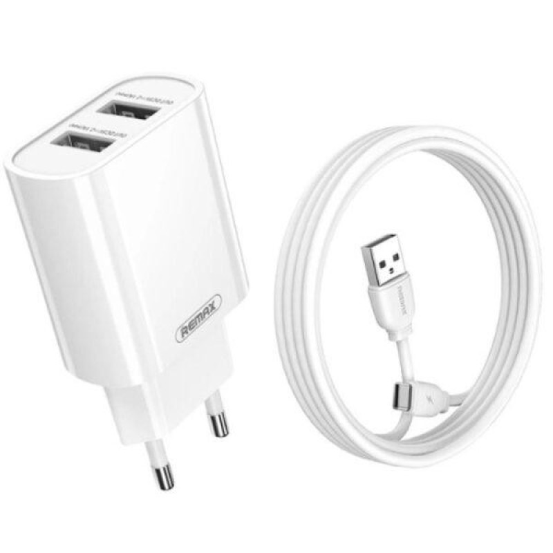 شارژ دیواری ریمکس مدل RP-U35 به همراه کابل تبدیل USB-C