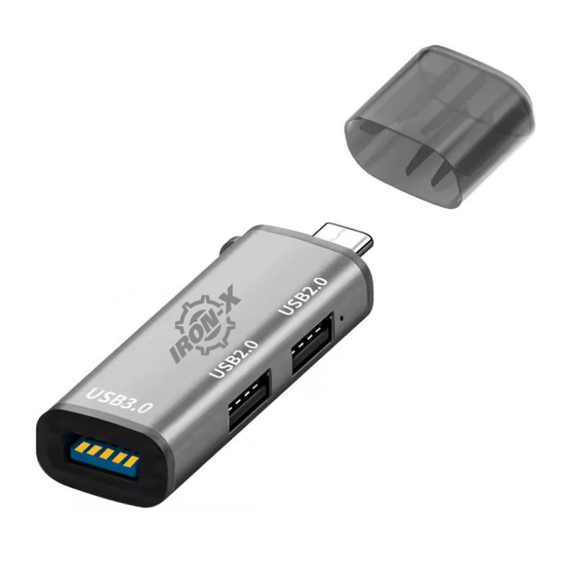 هاب 3 پورت USB 3.0 آیرون ایکس مدل TYPEC HUB300