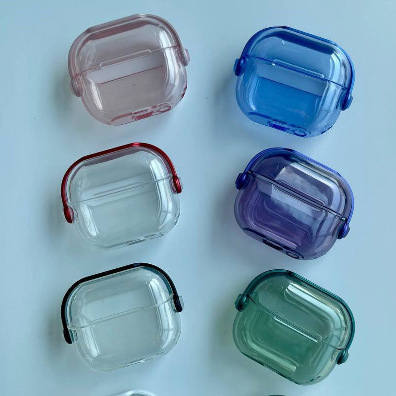 کاور مسیر مدل Translucent SHproof Protective مناسب برای کیس هدفون بی سیم سامسونگ Galaxy Buds 3  3 Pro به همراه گیره