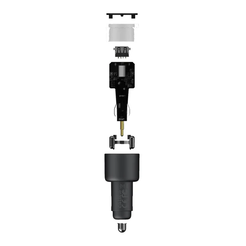 شارژر فندکی 67 وات دو پورت شیائومی مدل CC07ZM به همراه کابل شارژ USB-C به طول 1 متر