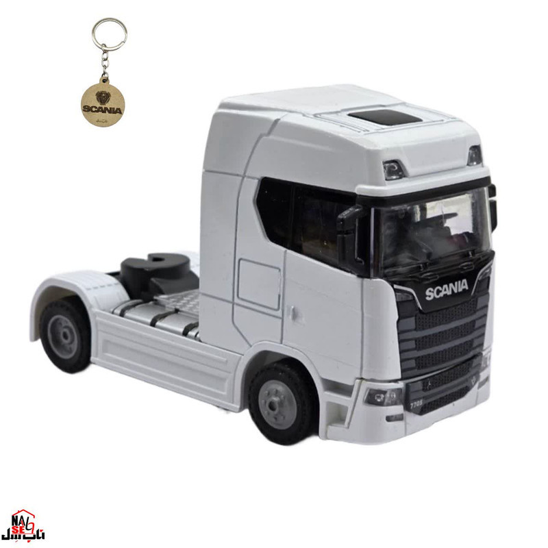 ماکت ماشین ناب سل مدل اسکانیا تک محور موزیکال فلزی SCANIA به همراه جاسوییچی