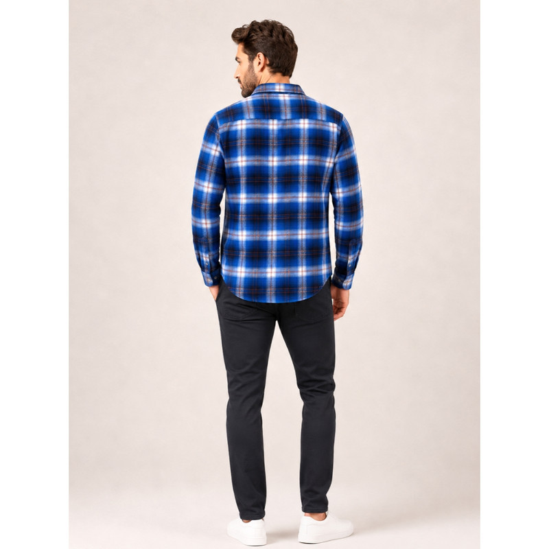 پیراهن مردانه آستین بلند چهارخانه تیمبرلند مدل FLANNEL-BL