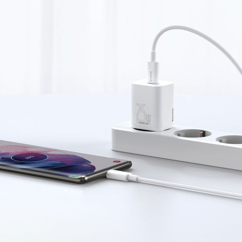 شارژر دیواری 25 وات باسئوس مدل CCCJG25CE به همراه کابل USB-C