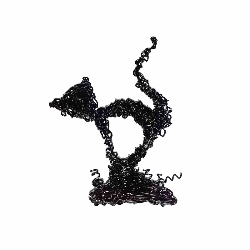 مجسمه سیمی طرح گربه فانتزی مدل  c01