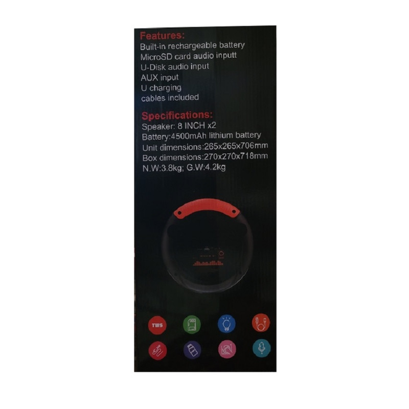 اسپیکر بلوتوثی قابل حمل مدل PMPO_10000W