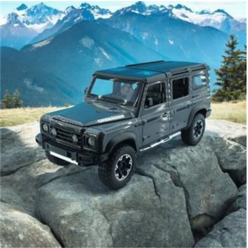 ماکت ماشین ناب سل مدل لندروور پاژن آفرود دودزا فلزی موزیکال چراغدار عقب کش کد Land Rover Offroad Pageant Smoked Metal Musical Lighted