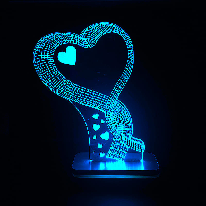 چراغ خواب سان لیزر طرح عاشقانه قلب مدل تک رنگ کد 1077