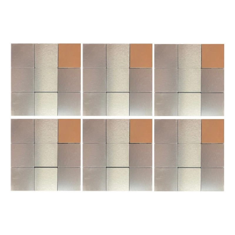 دیوارپوش مدل تایل بین کابینتی پشت چسبدار کد 9009c بسته 6 عددی