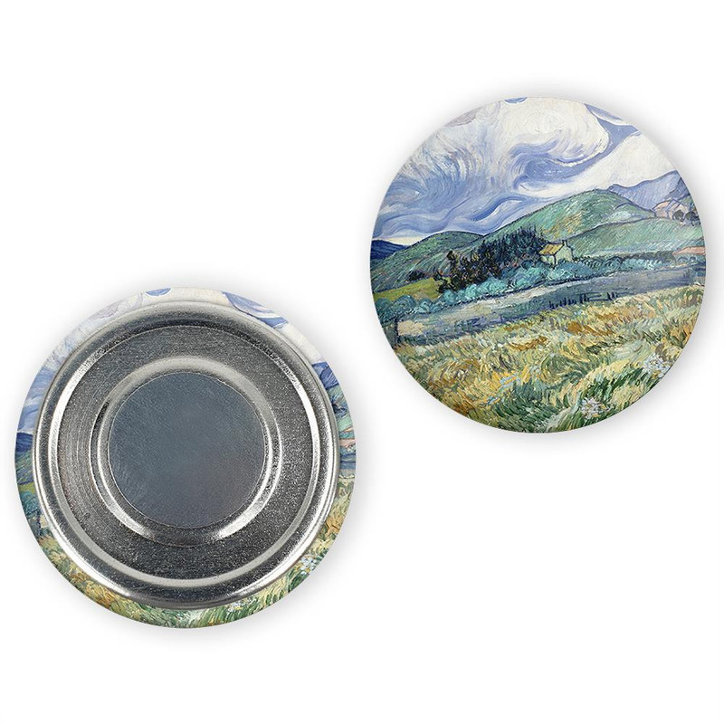 مگنت خندالو مدل منظره کوه پشت بیمارستان ونسان ونگوگ (Van Gogh) کد 36796