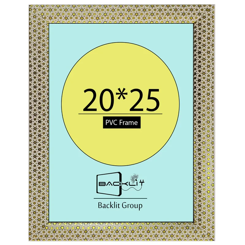 قاب عکس بکلیت طرح خاتم مدل لبه خم رومیزی سایز 25×20 سانتی متر