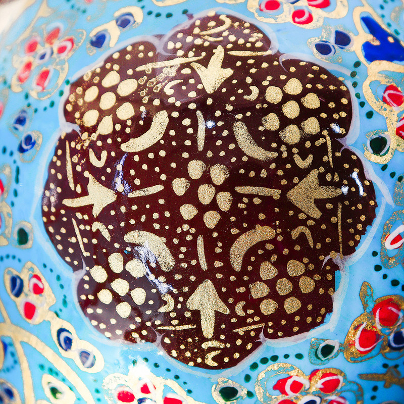 تخم شترمرغ  تزیینی صنایع دستی فاخر مدل مگنت دار طرح آیه مبارکه فالله خیر حافظا و هو أرحم الراحمین