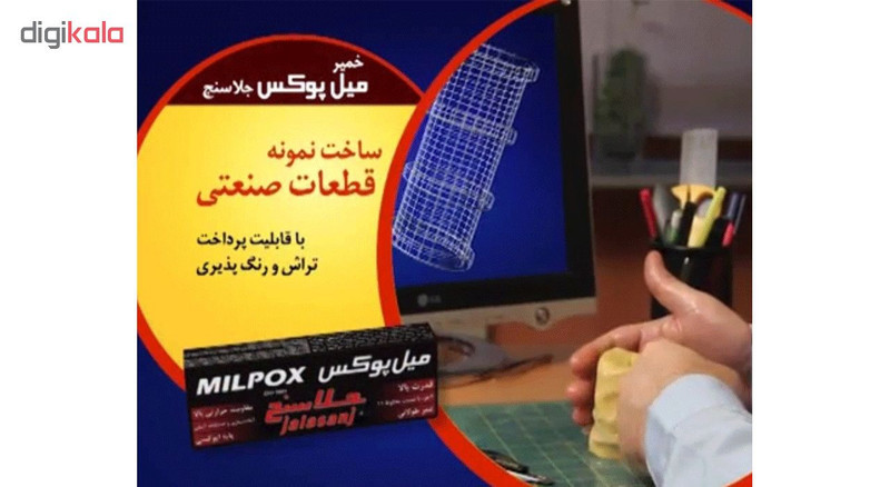 خمیر دوقلو هزار کاره میل پوکس جلاسنج مدل سریع خشک و آرام خشک حجم 100 گرم بسته 2 عددی