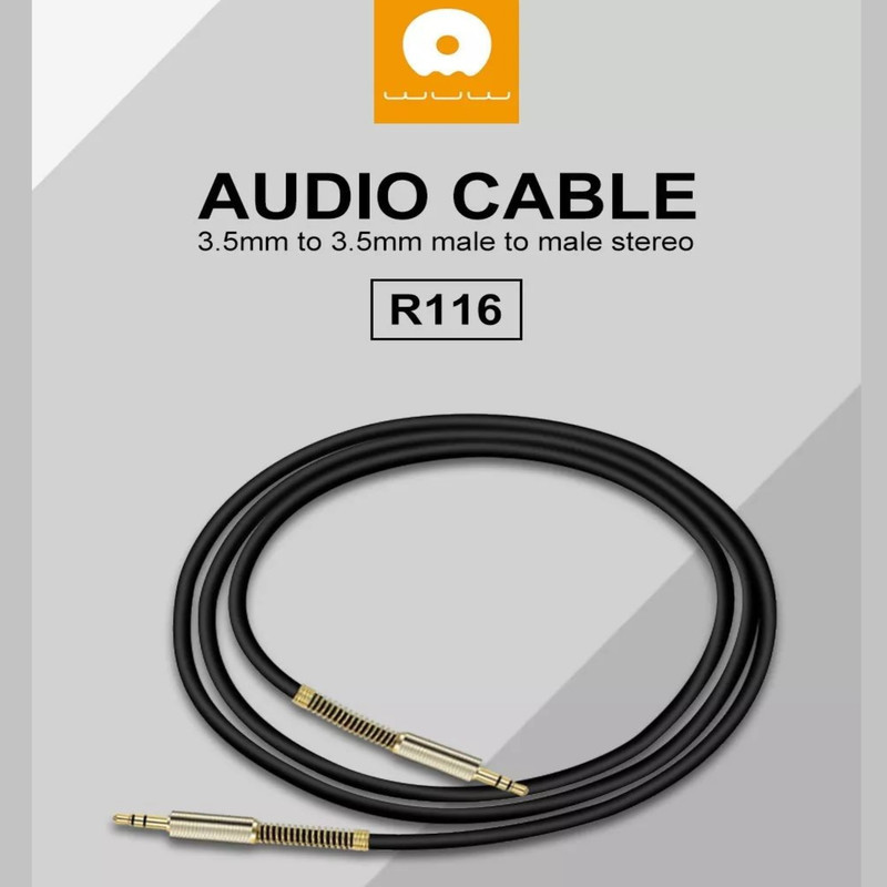 کابل AUX دبلیو یو دبلیو مدل R116 طول 1 متر