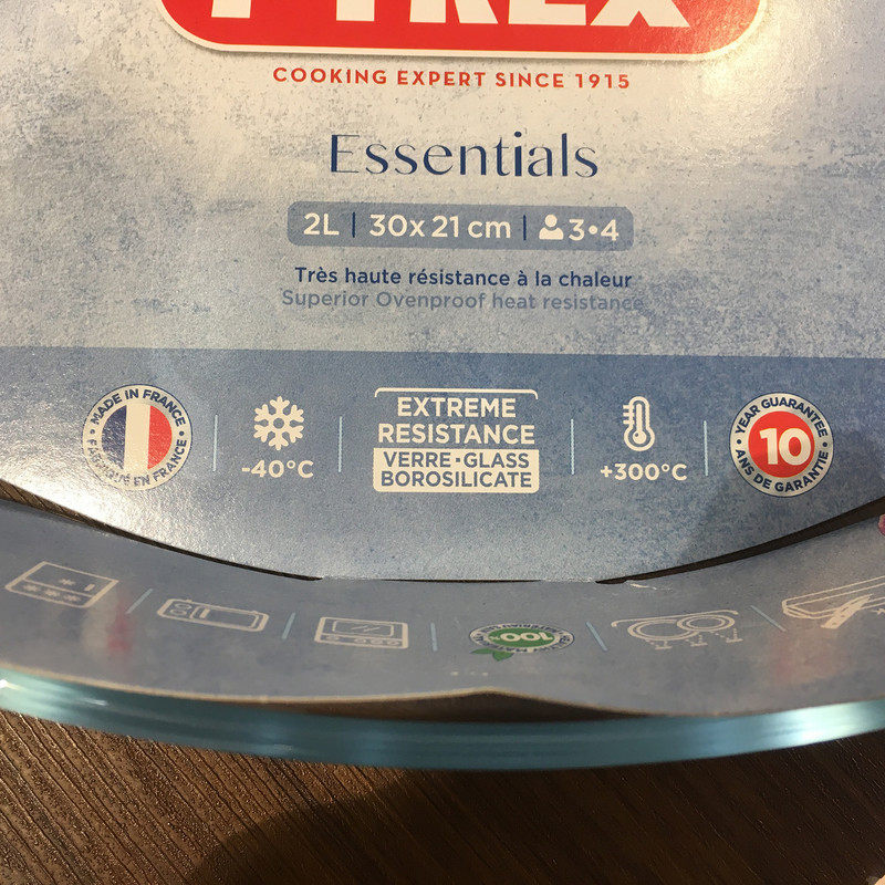 ظرف پخت پیرکس سری Essentials مدل بیضی کد 345