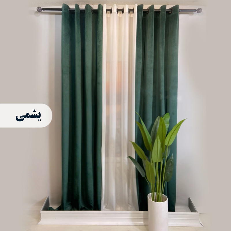 پرده پانچ مدل مخمل کالیفرنیا  سایز 280 × 140 سانتی‌متر