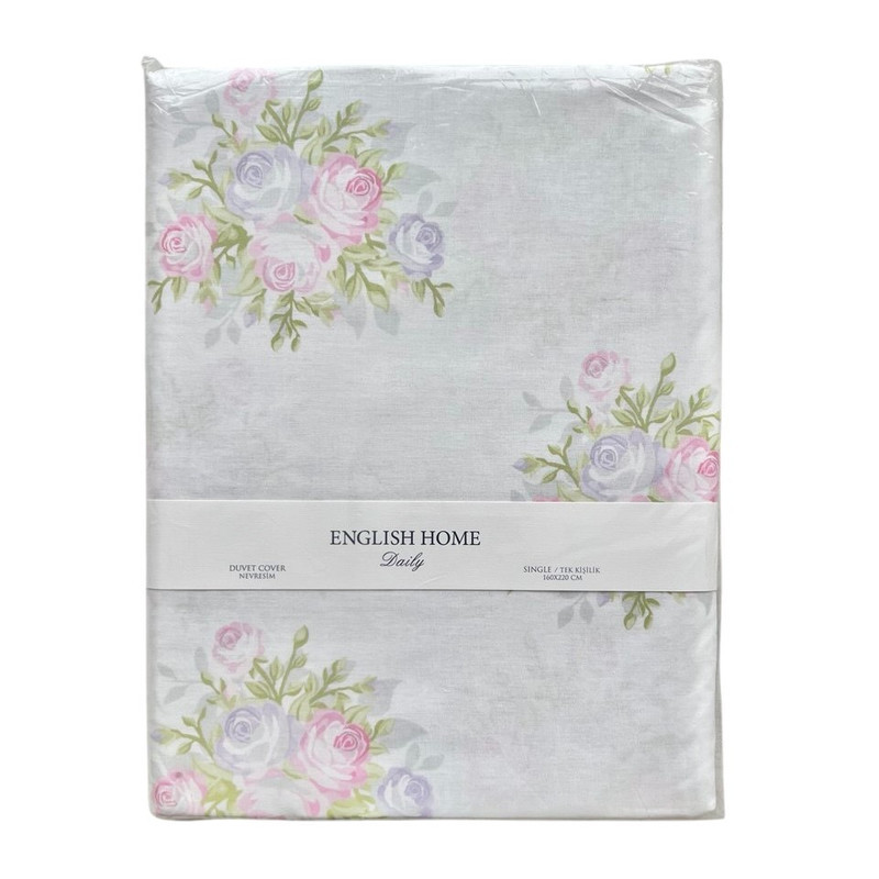 روکش لحاف پنبه انگلیش هوم مدل Pale Roses دو نفره سایز 240x220 سانتی‌متر