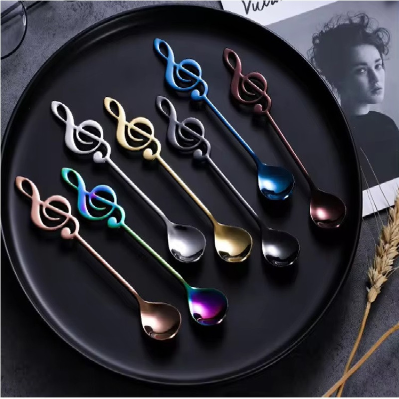 قاشق چای خوری مدل  موزیکال بسته 6 عددی