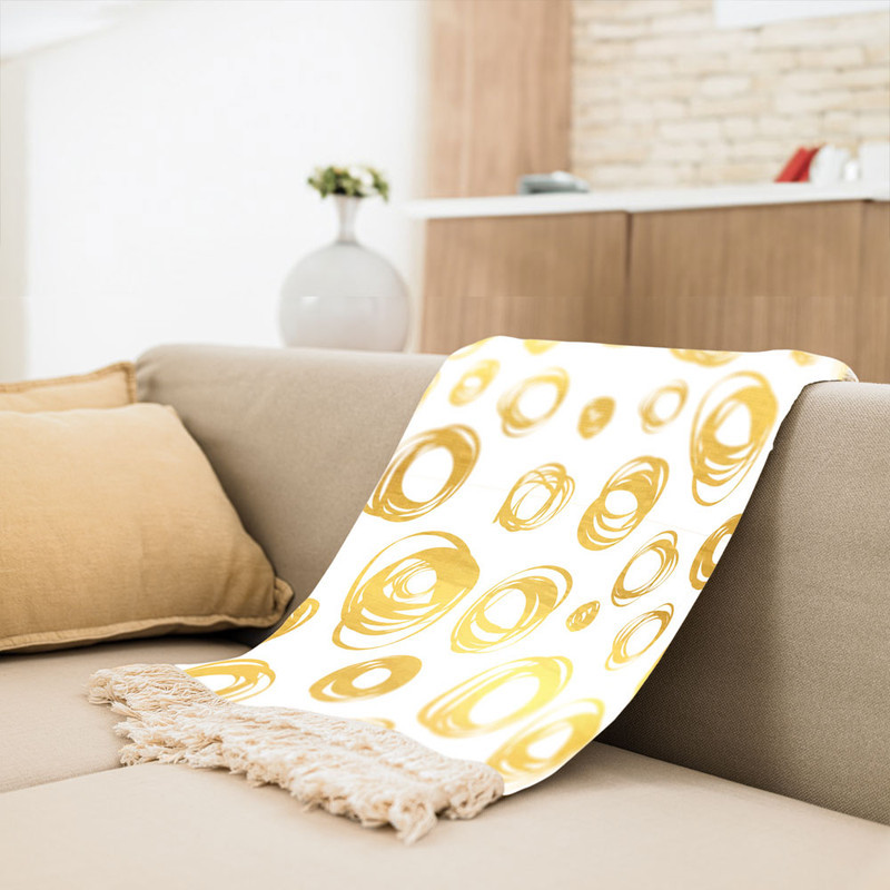 شال مبل طرح دوناتی کد Q2SH1045 سایز 98x180 سانتی متر