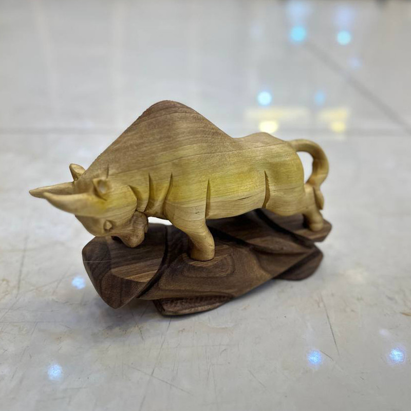 مجسمه چوبی گاو میش مدل 1245