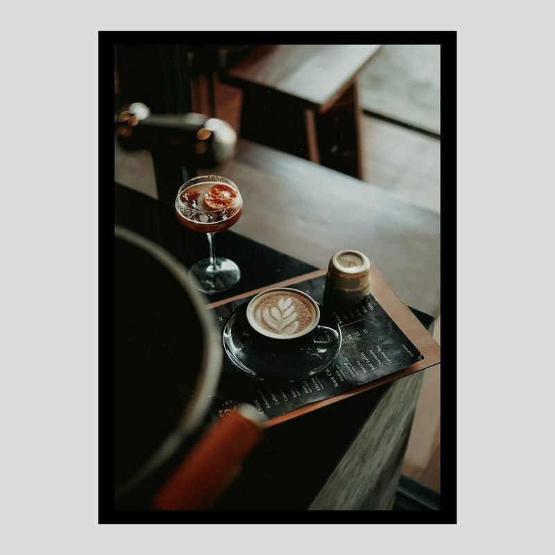 تابلو طرح کافه و قهوه کد Cafe84 مجموعه 7 عددی