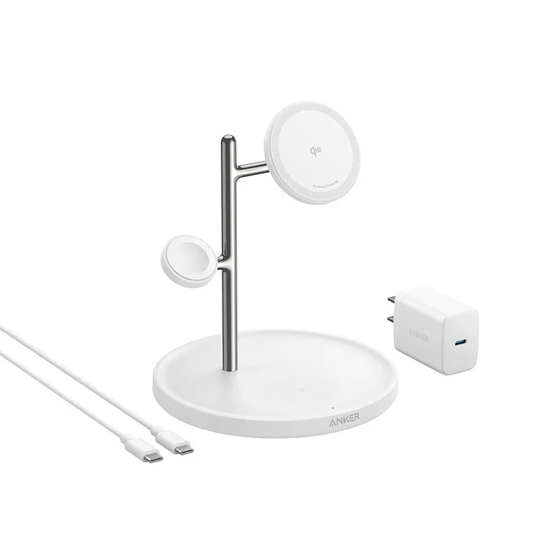 شارژر بی سیم 15 وات انکر مدل A25M3 به همراه کابل USB-C و آداپتور