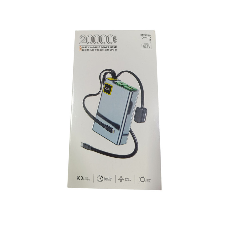 پاوربانک 22.5 وات گجبی مدل R15V ظرفیت 20000 میلی‌آمپرساعت