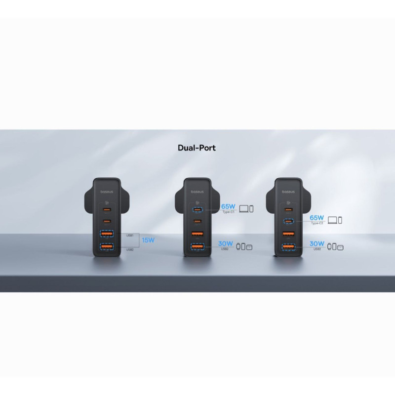 شارژر دیواری 100 وات بیسوس مدل GAN5 PRO 100W به همراه کابل USB-C