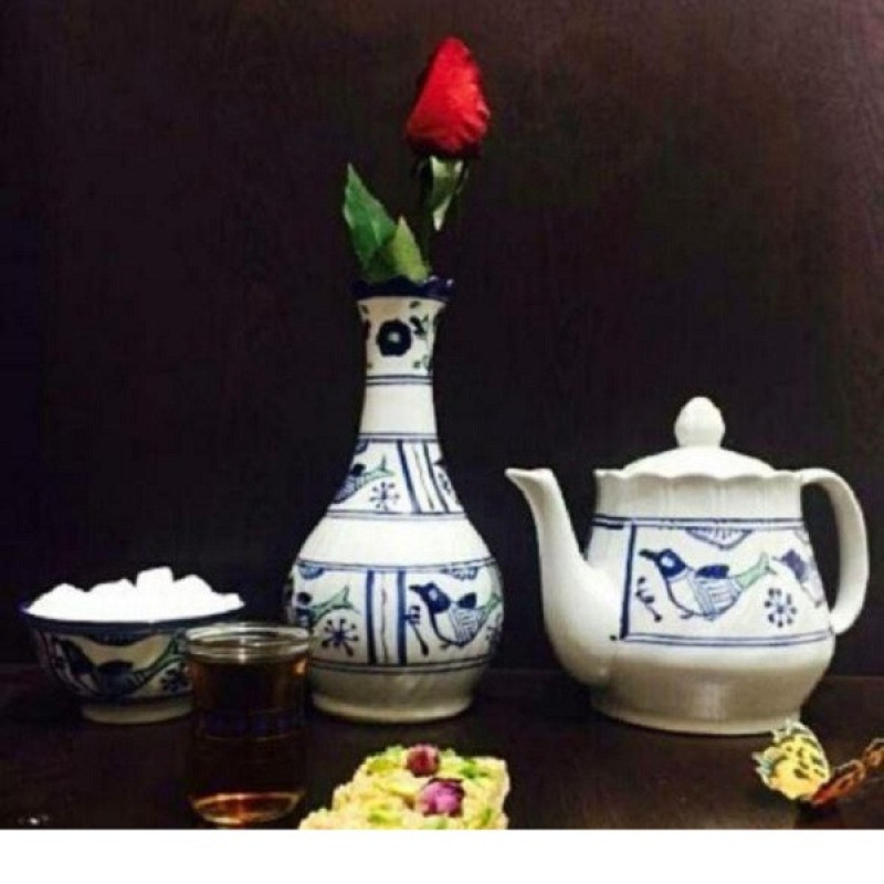 پارچ سرامیکی ميبد مرواريد مدل مرغي ساده کد SONATI