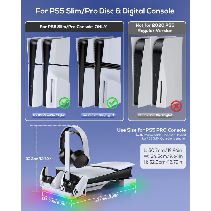 پایه و شارژر دسته PS5 آی پگا مدل PG-P5S039