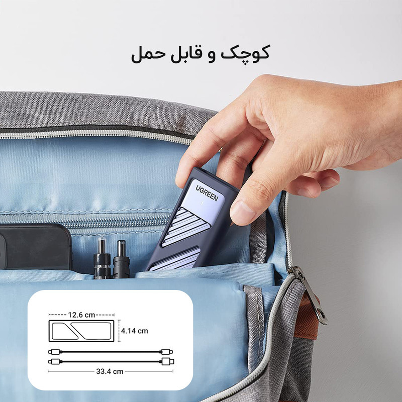 باکس M.2 SATANVME به USB-C یوگرین مدل CM559