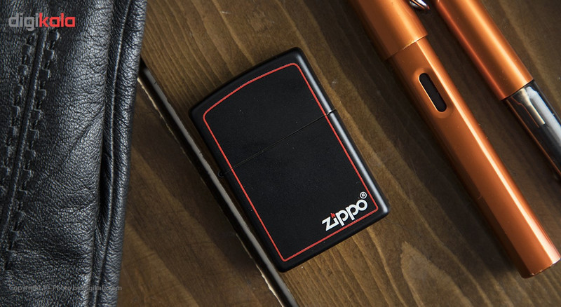 فندک زیپو مدل Black and Red کد 218ZB