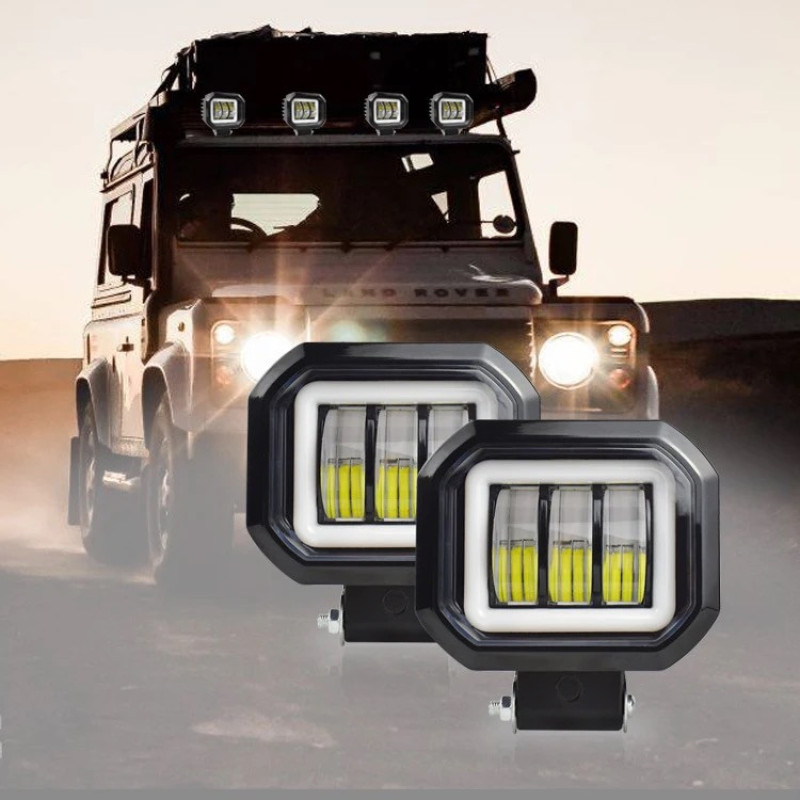 پرژکتور خودرو طرح تایگر مدل 3-LED بسته دو عددی
