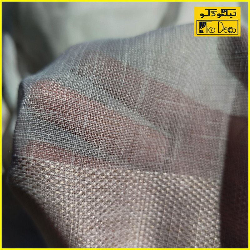 پرده پانچ تیکو دکو مدل کتان شفاف حاشیه دار سایز 280 × 300 سانتی‌متر