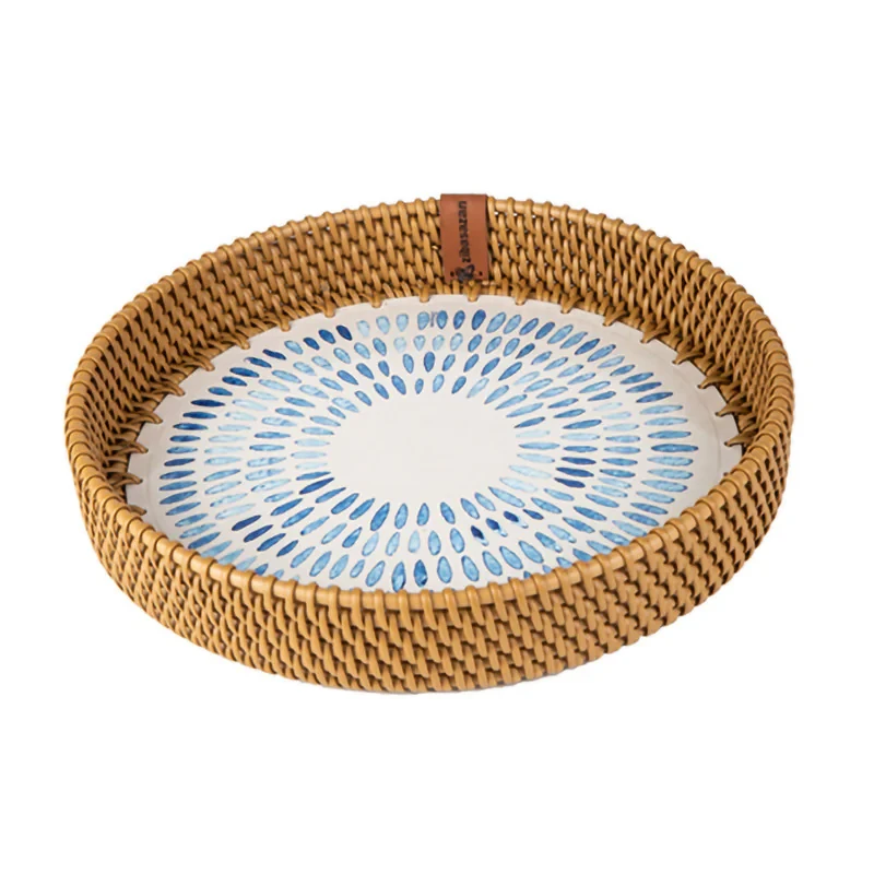سینی بدون دسته زیبا مدل سمفونی عرب طرح قطره سایز 39*39 سانتی‌متر