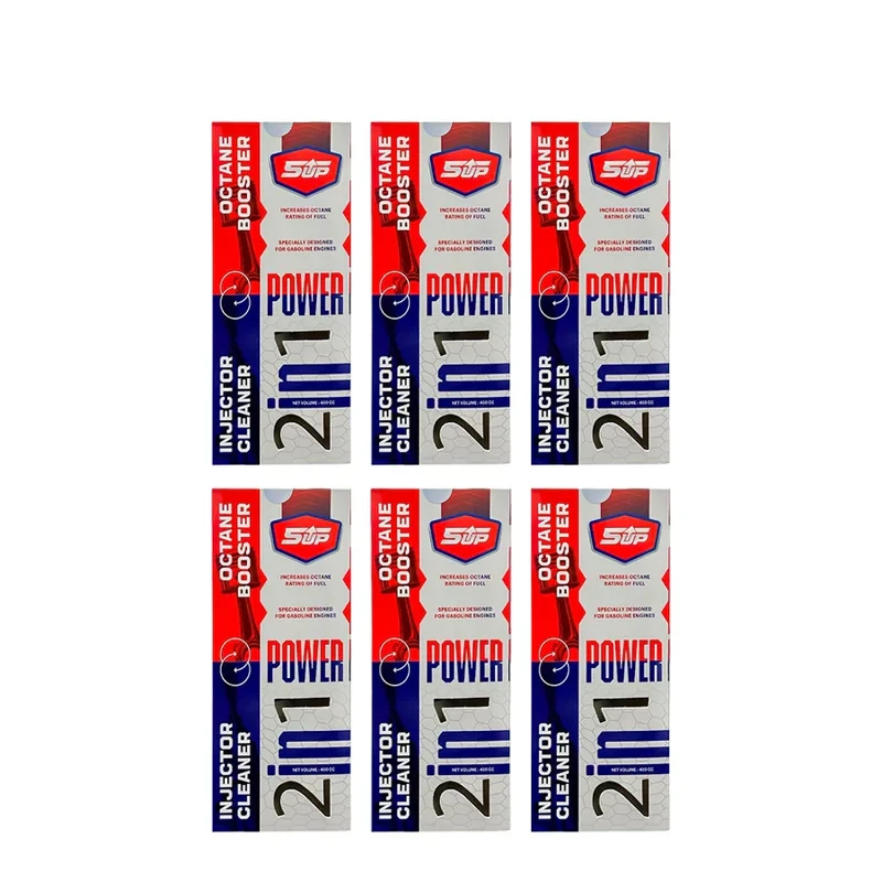 اکتان بوستر و انژکتور شوی دو کاره فایوآپ مدل Power 2 in 1 حجم 400 میلی لیتر بسته 6 عددی