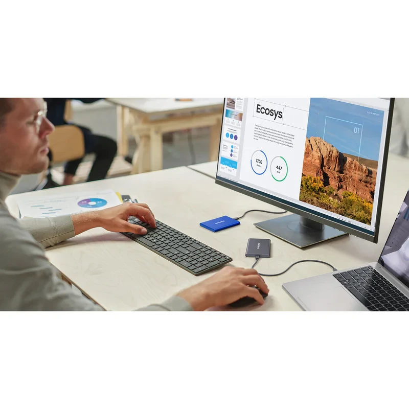 اس اس دی اکسترنال سامسونگ مدل T7 USB 3.2 ظرفیت 4 ترابایت رابط USB 3.2 Gen2