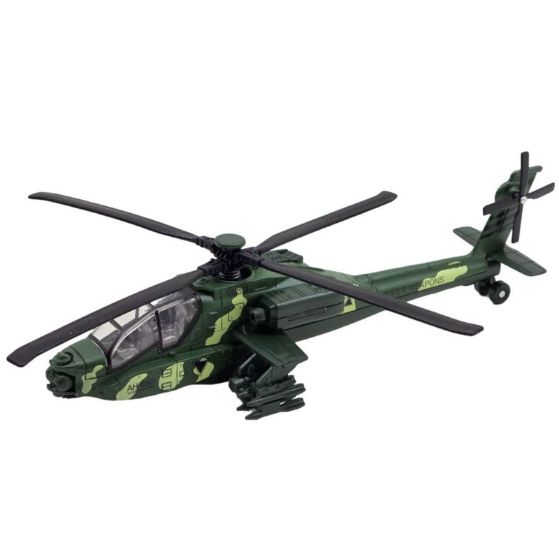 هلیکوپتر بازی ناب سل مدل آپاچی فلزی موزیکال عقب کش  HELICOPTER AH-65D