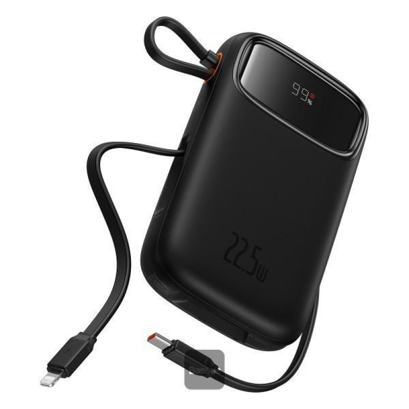 پاوربانک 22.5 وات بیسوس مدل 22.5W QPow2 Dual Cable ظرفیت 10000 میلی آمپر ساعت