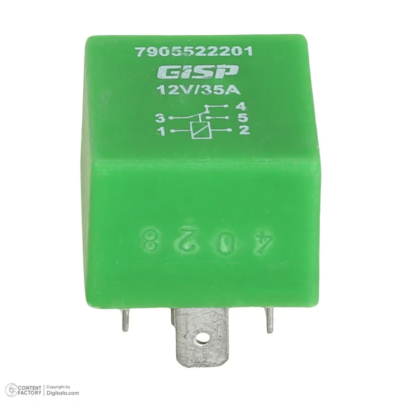 رله فن 5 پایه جی ای اس پی کد 203904 مناسب برای پژو 206 تیپ 5 و پژو 206 تیپ 6