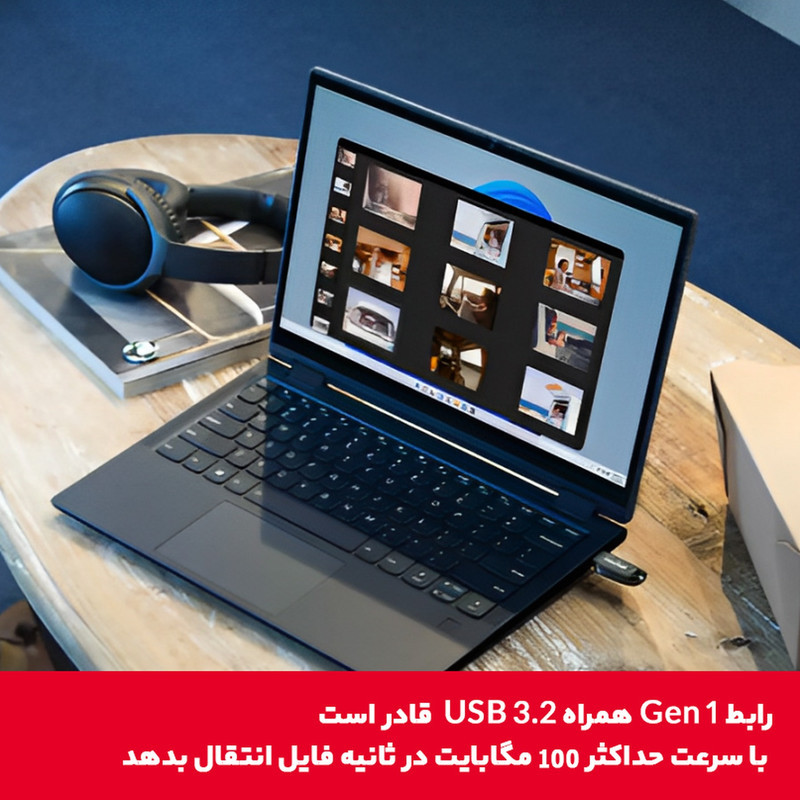 فلش مموری سن دیسک مدل CZ550 CURVE USB3.2 ظرفیت 256 گیگابایت