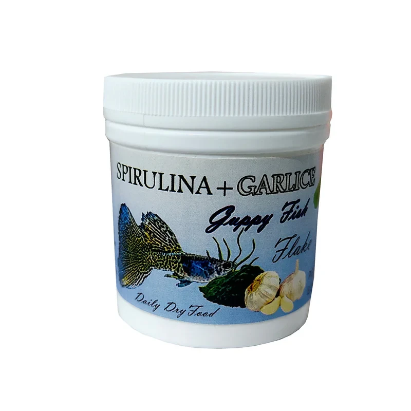 غذای ماهی گوپی مدل SPURLINA & GARLIC وزن 35 گرم
