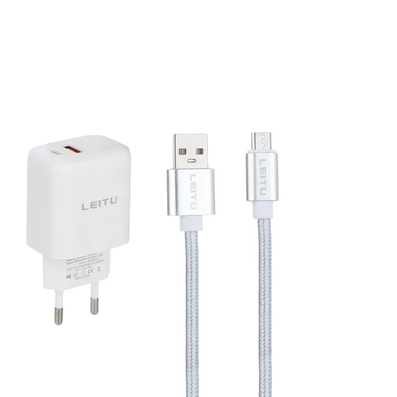 شارژر دیواری لیتو مدل LH-13 به همراه کابل تبدیل microUSB
