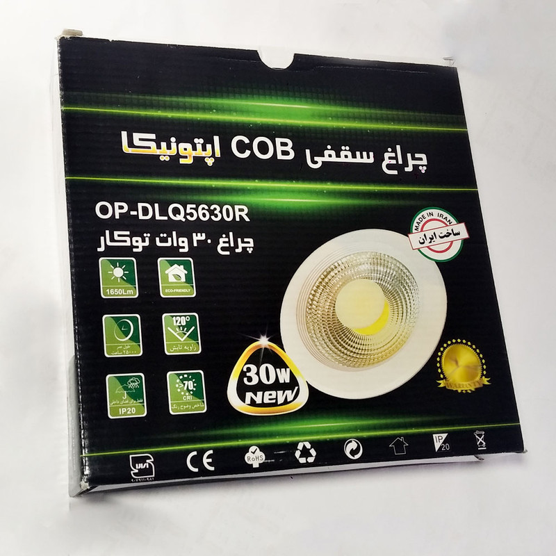 چراغ ال ای دی 30 وات COB اپتونیکا مدل OP-DLQ5630R-30w